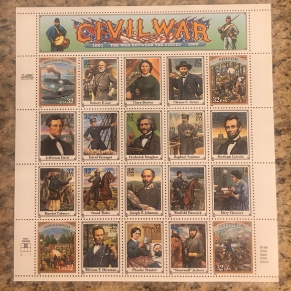 Civil War Other - Civil War 1861-1865 “The War Between The States” Classic Collection USPS Stamps